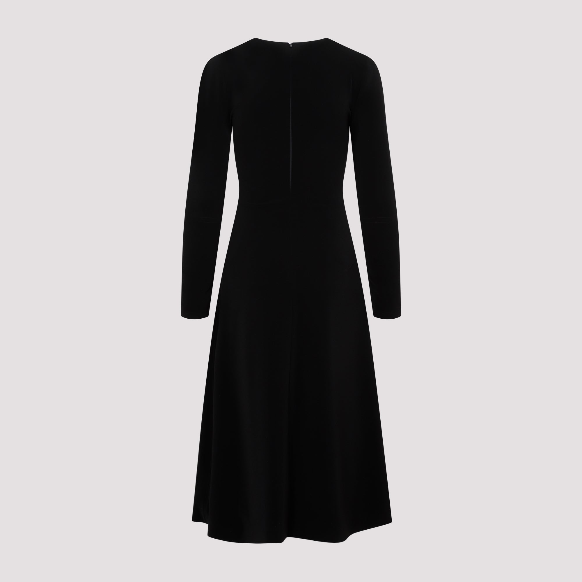 Dress Black Polyester Elastan