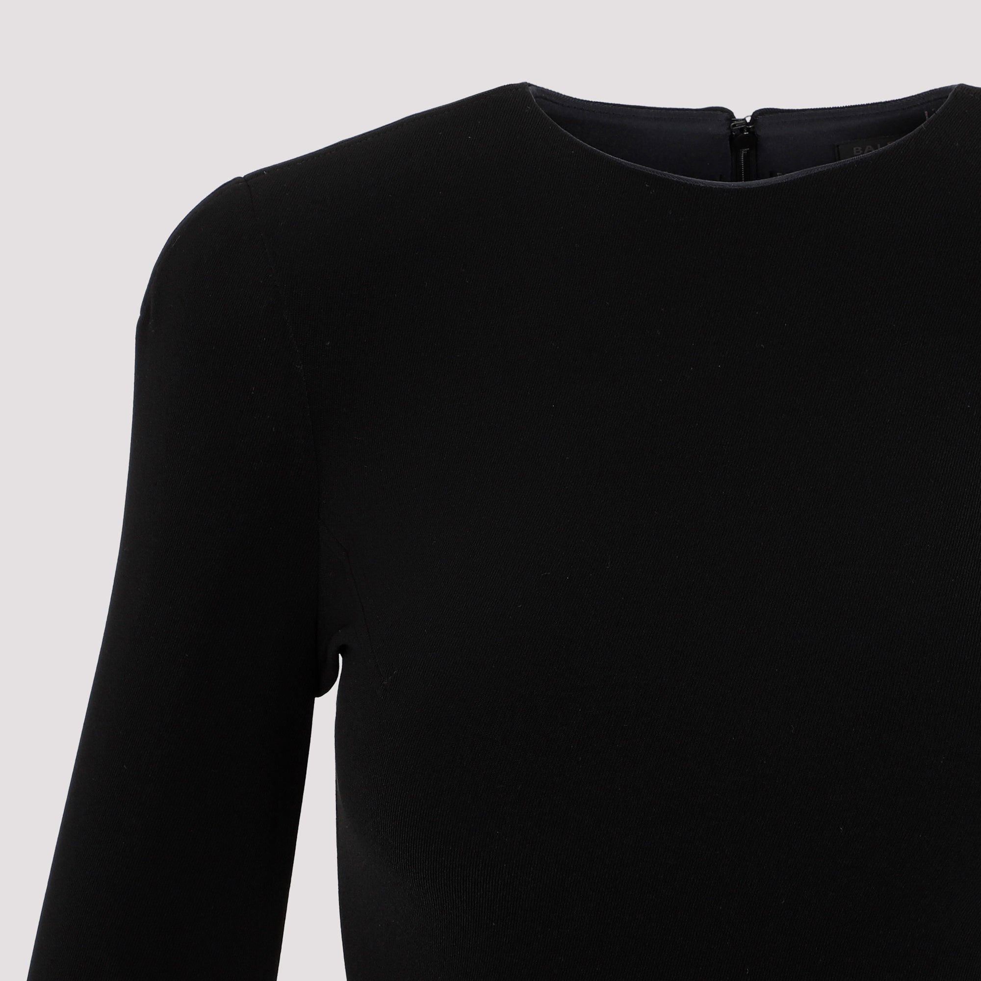 Dress Black Polyester Elastan