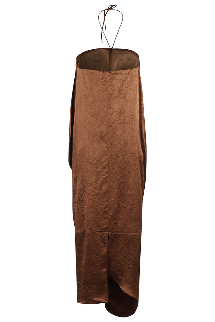 Annika Dress Brown Acetato Abito