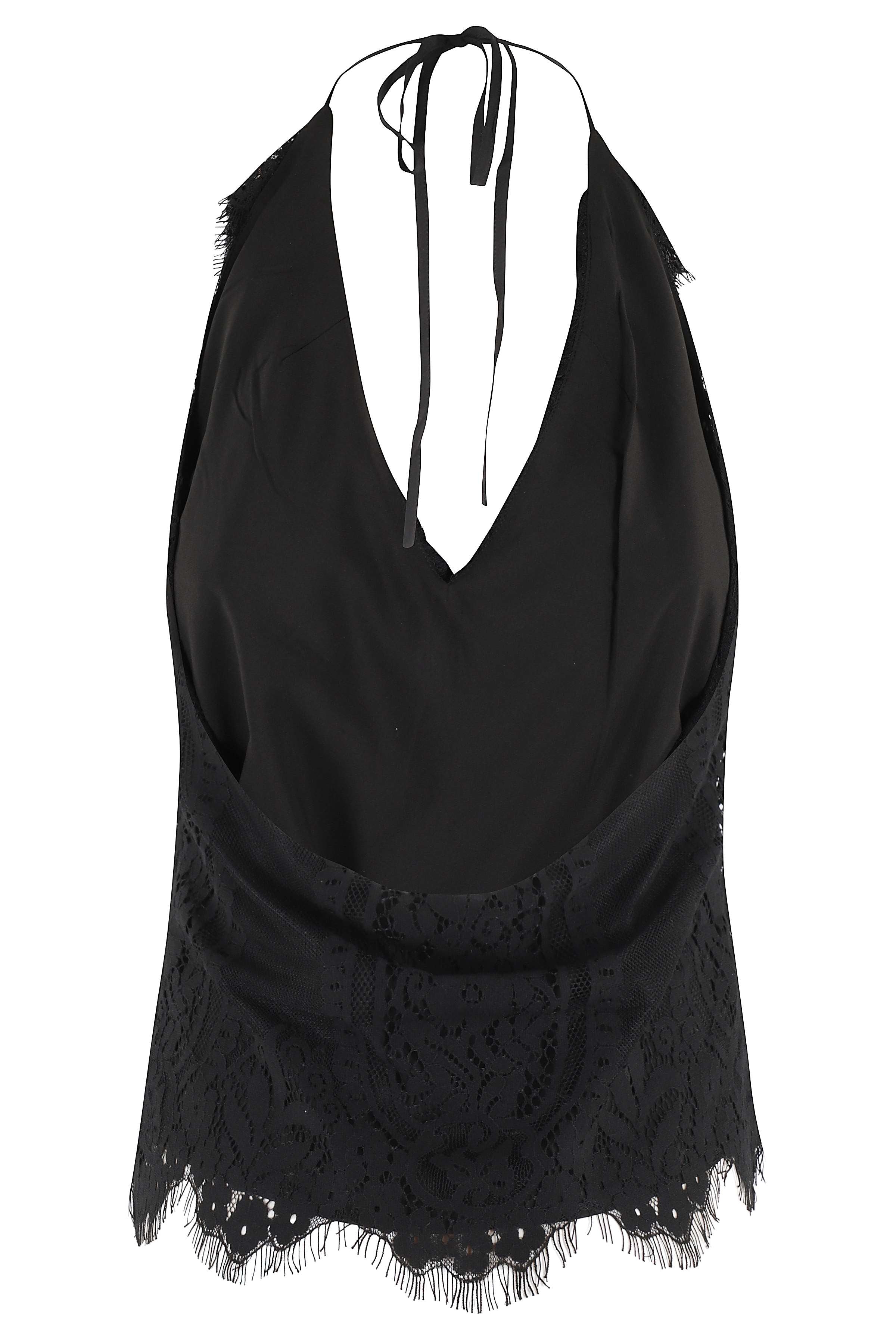 Tina Top Black Nylon Cotone