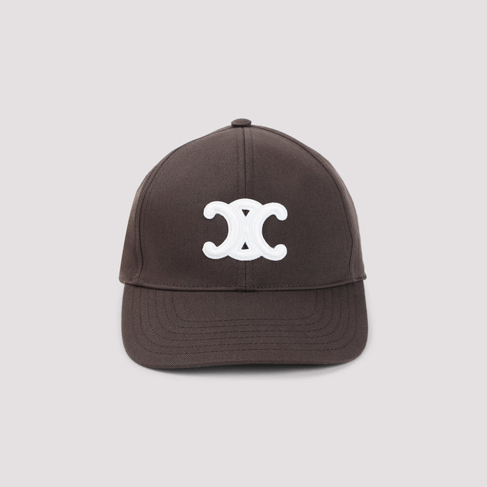 Triomphe Baseball Hat Brown Cotton Polyester