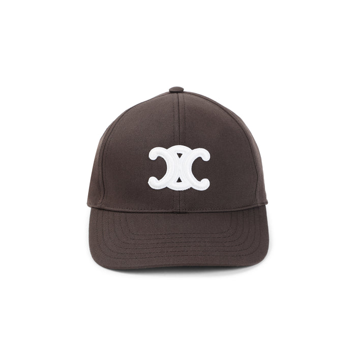 Triomphe Baseball Hat Brown Cotton Polyester