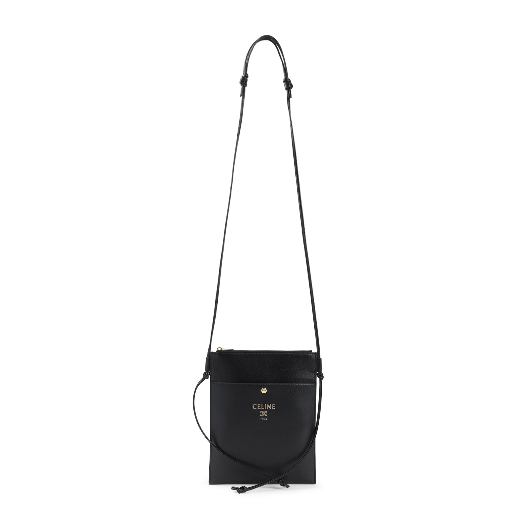 Sharp Pouch Black Lamb Leather Smallleathergoods