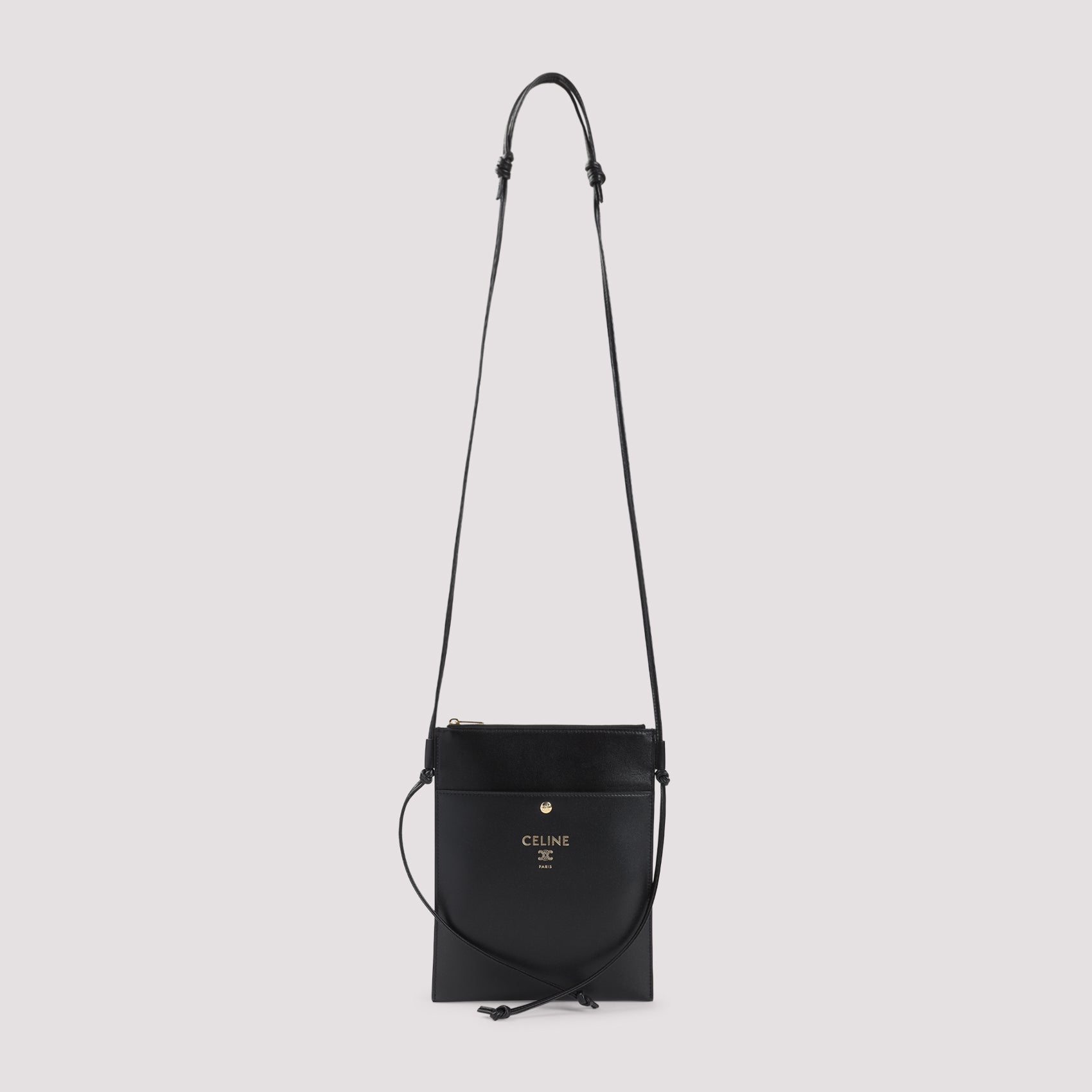 Sharp Pouch Black Lamb Leather Smallleathergoods