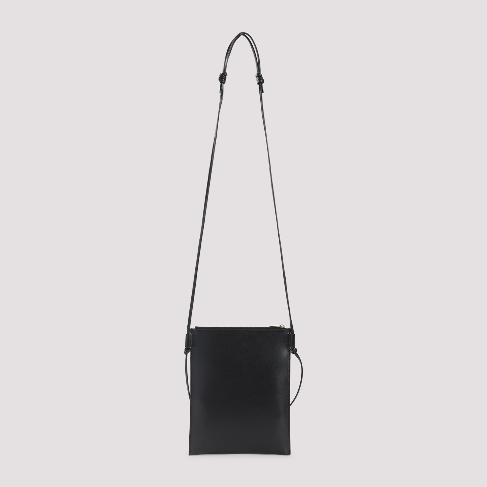 Sharp Pouch Black Lamb Leather Smallleathergoods