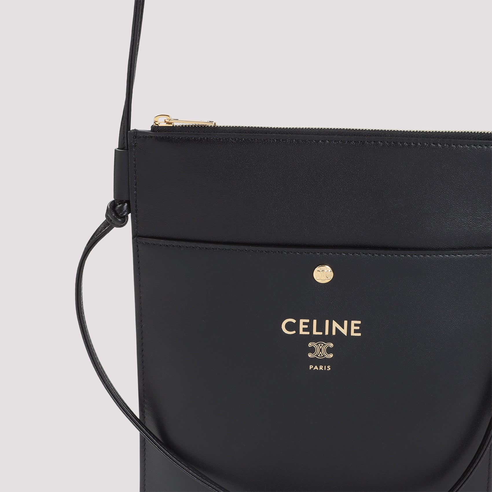 Sharp Pouch Black Lamb Leather Smallleathergoods