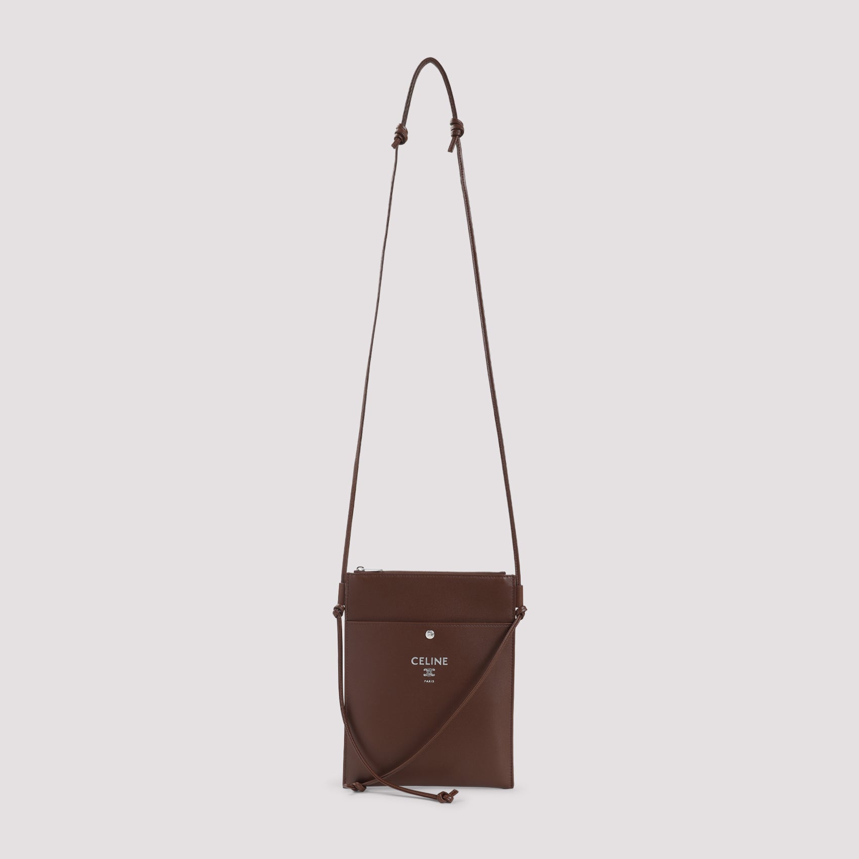 Sharp Pouch Brown Lamb Leather Bag