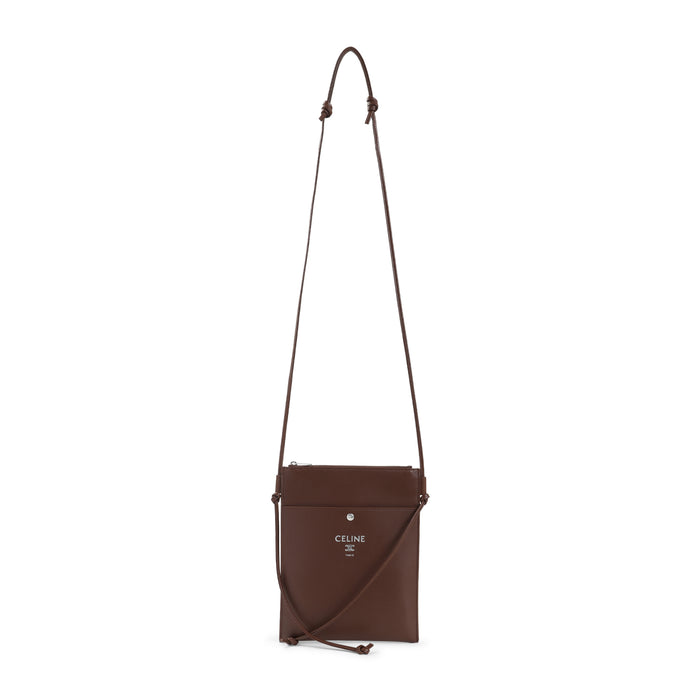 Sharp Pouch Brown Lamb Leather Bag