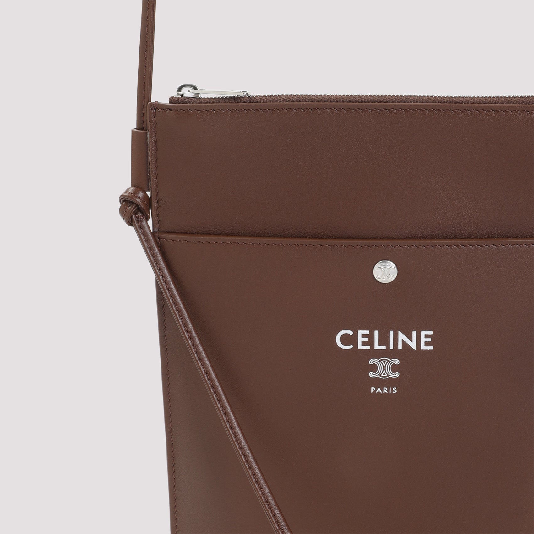 Sharp Pouch Brown Lamb Leather Bag