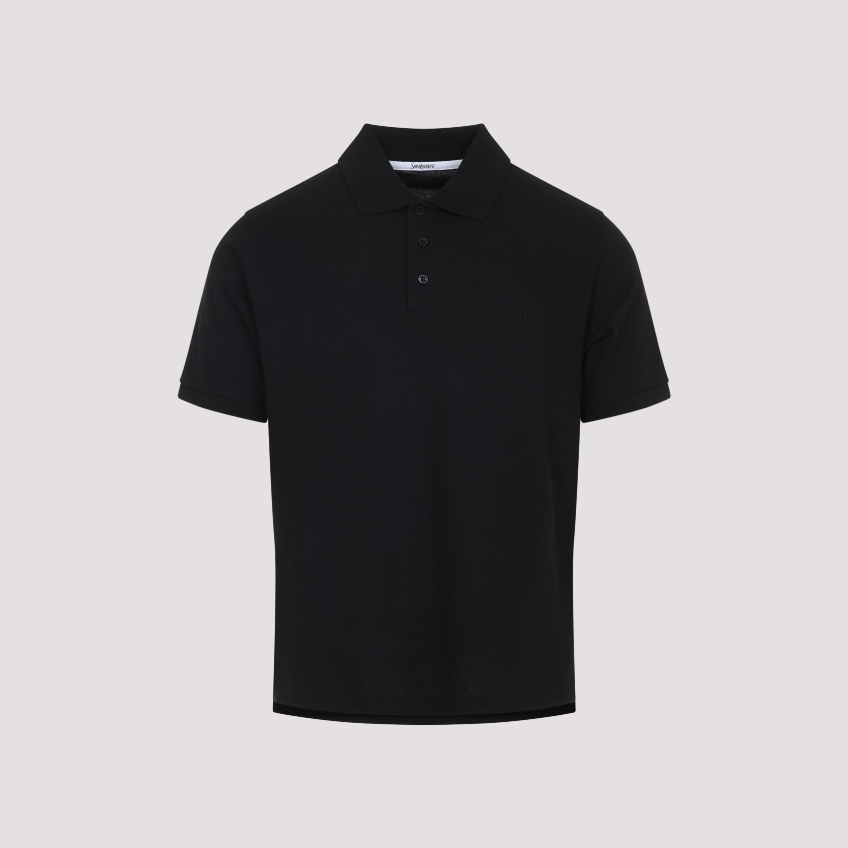 Cotton Polo Black Polyester
