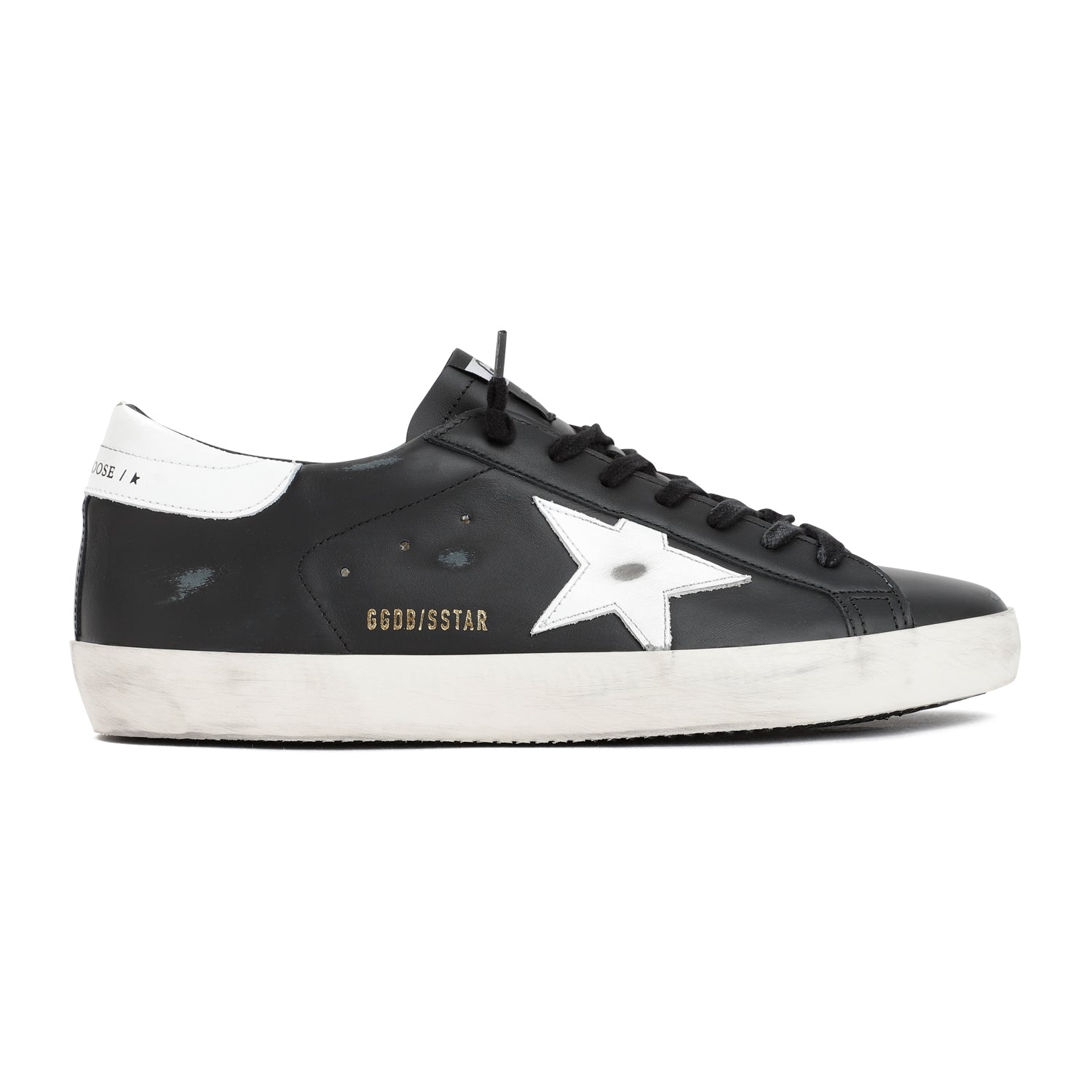 Superstar Sneakers Black Cow Leather Shoe