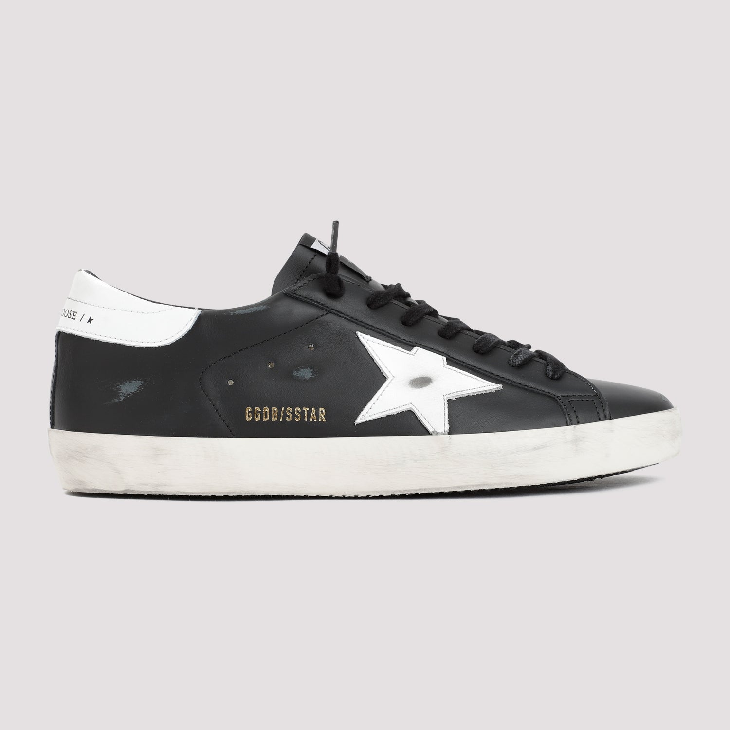Superstar Sneakers Black Cow Leather Shoe