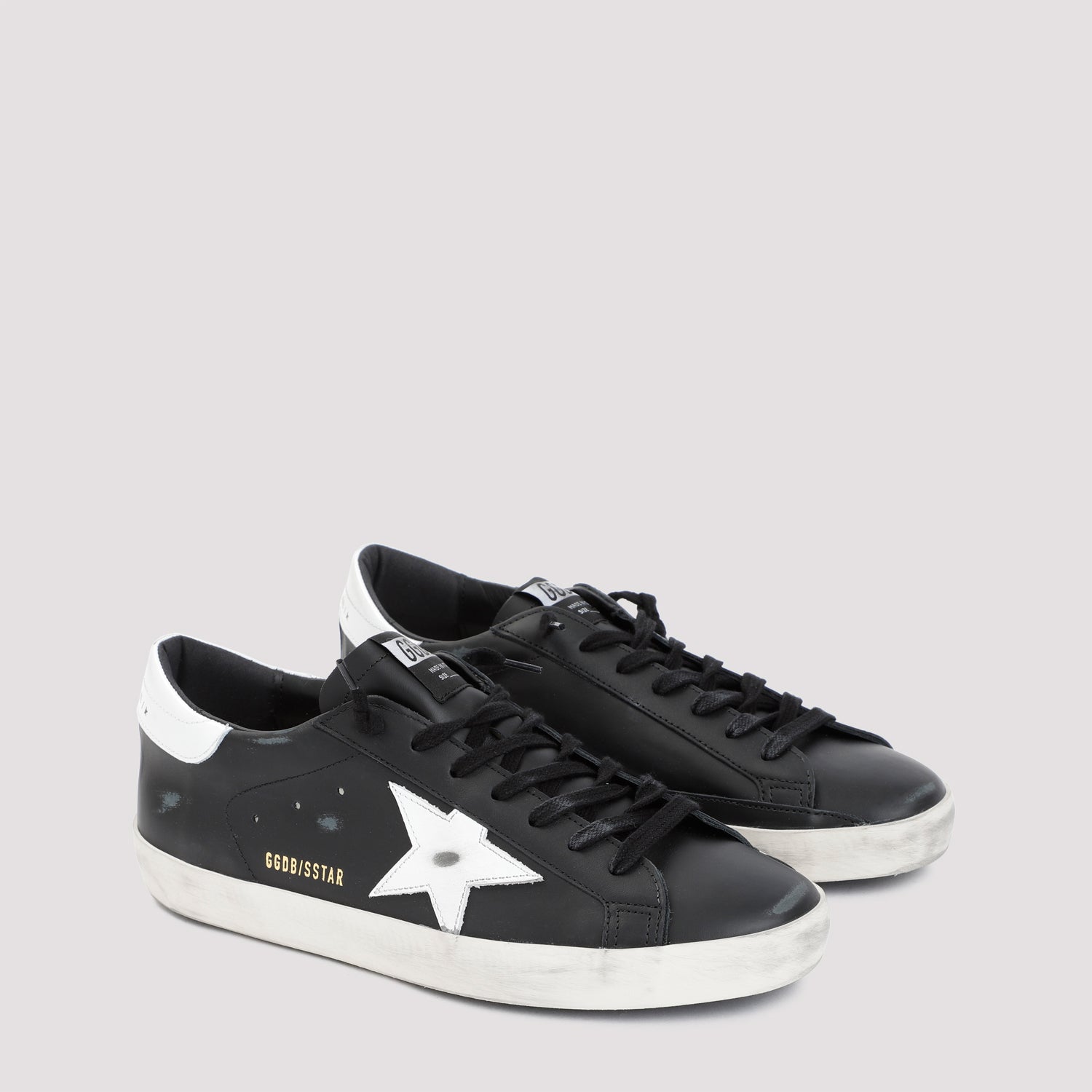 Superstar Sneakers Black Cow Leather Shoe