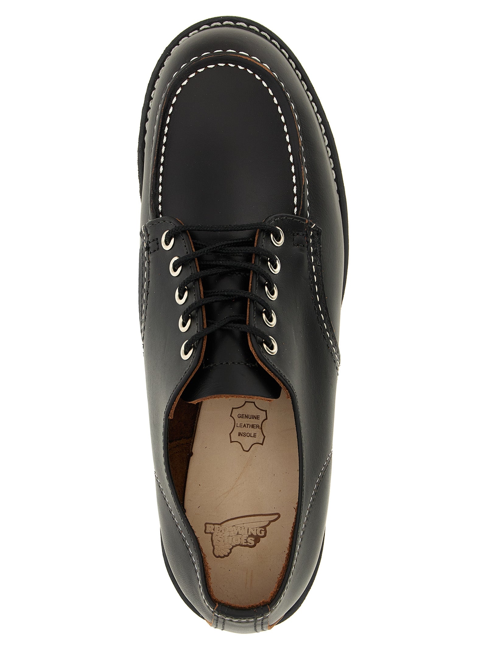 Shop Moc Oxford lace up shoes Black Cow Leather (bos Taurus)