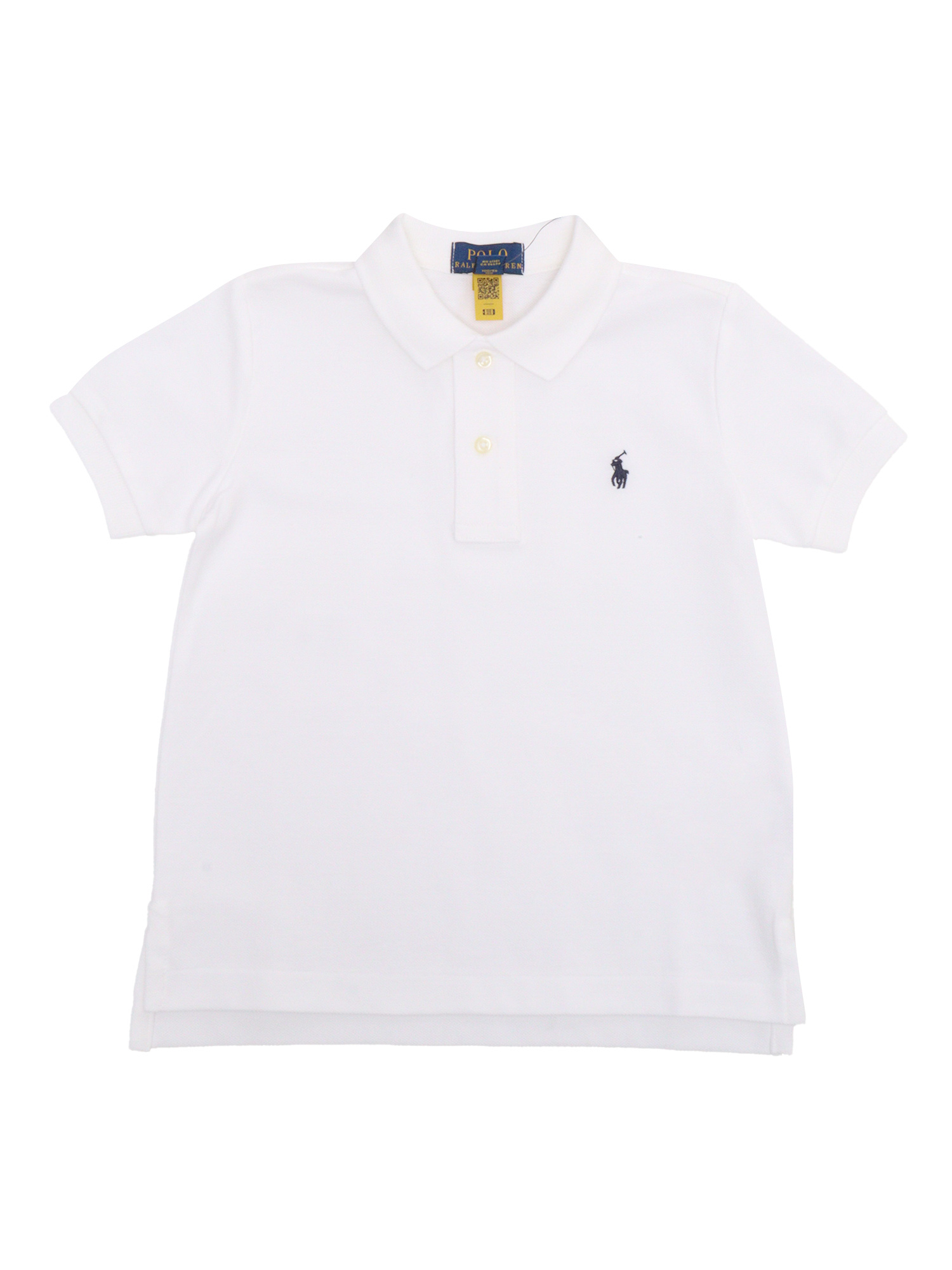 POLO-TOPS-KNIT White Cotton Short Sleeves Polo