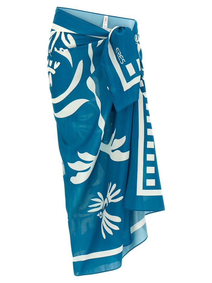 Mandapa sarong skirt Green Cotton Silk Beachwear