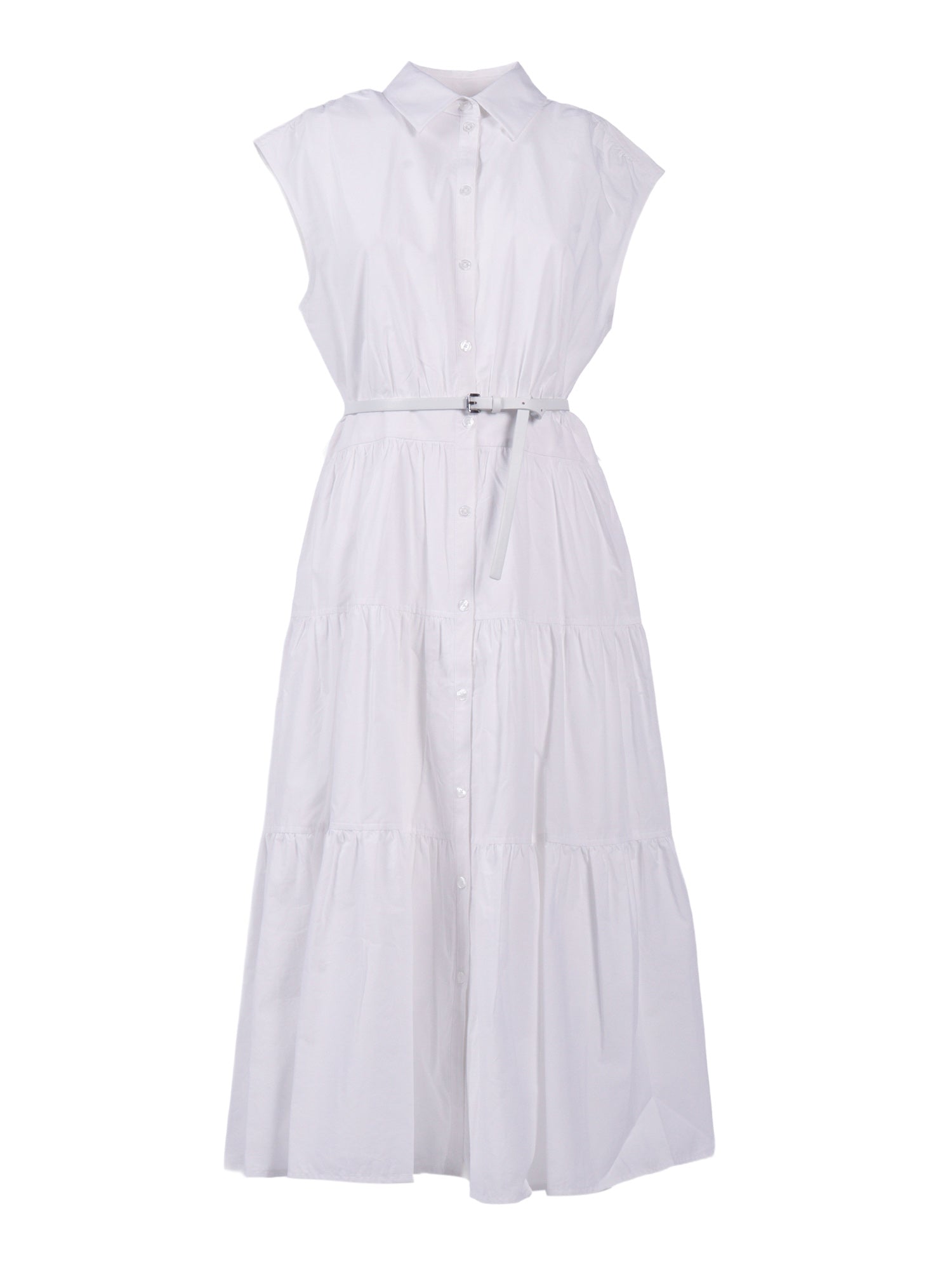 Poplin Midi Shirt Drs White Organic Cotton Mini Dress