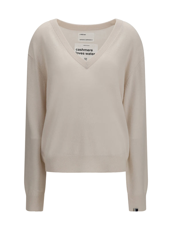 N°492 Ben Cashmere Sweater Bone Kashmir/capra Hircus