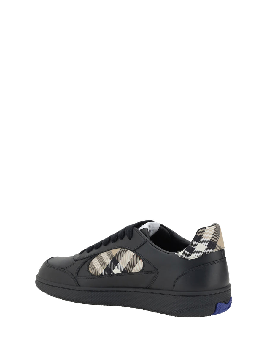 Leather Sneakers Black-Sand Black/sand Upper Calf Trainers