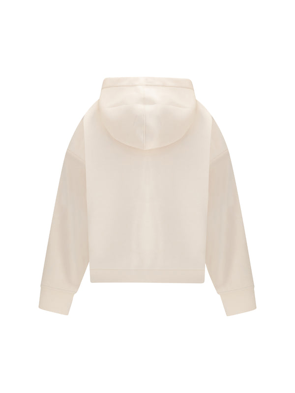 Hooded Sweatshirt Cream Modal Sweatshirts