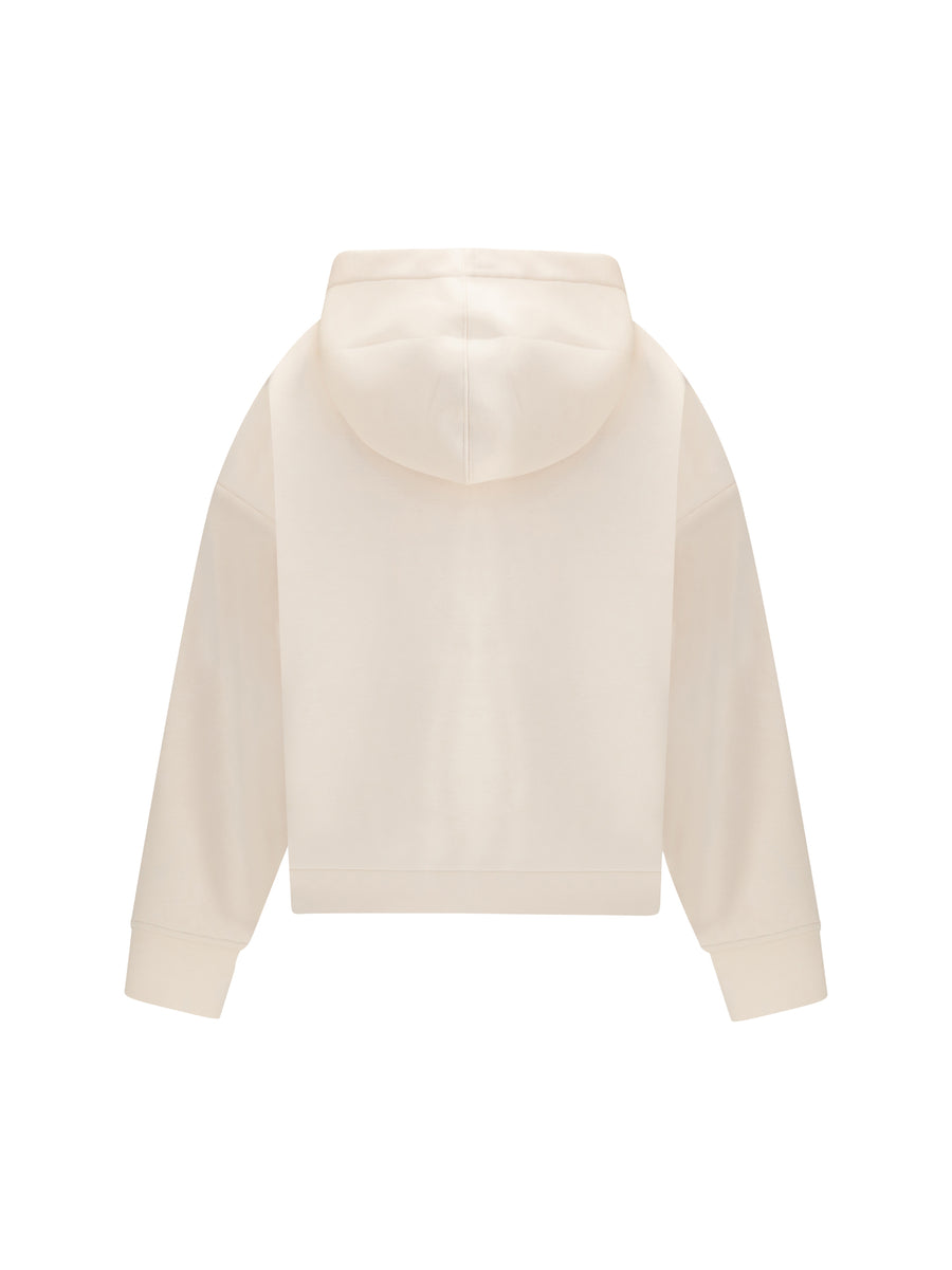 Hooded Sweatshirt Cream Modal Sweatshirts