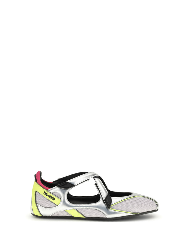 Ballerinas Floor 01 Holographic Silver Ballerina Shoes