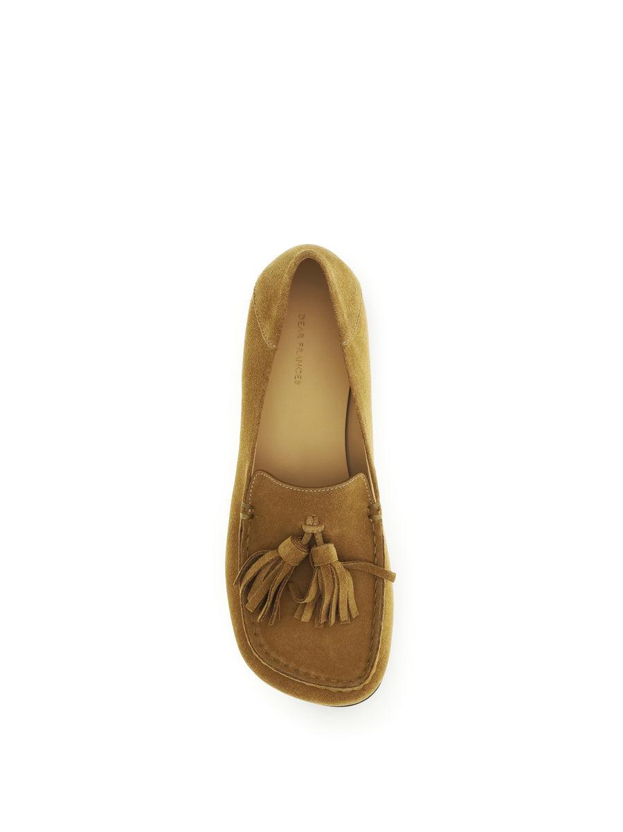 Loafers Drew Caramel Suede Calf Leather