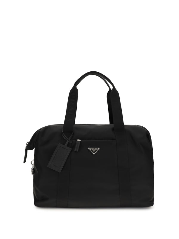 Prada 50% recycled polyamide travel bag in black