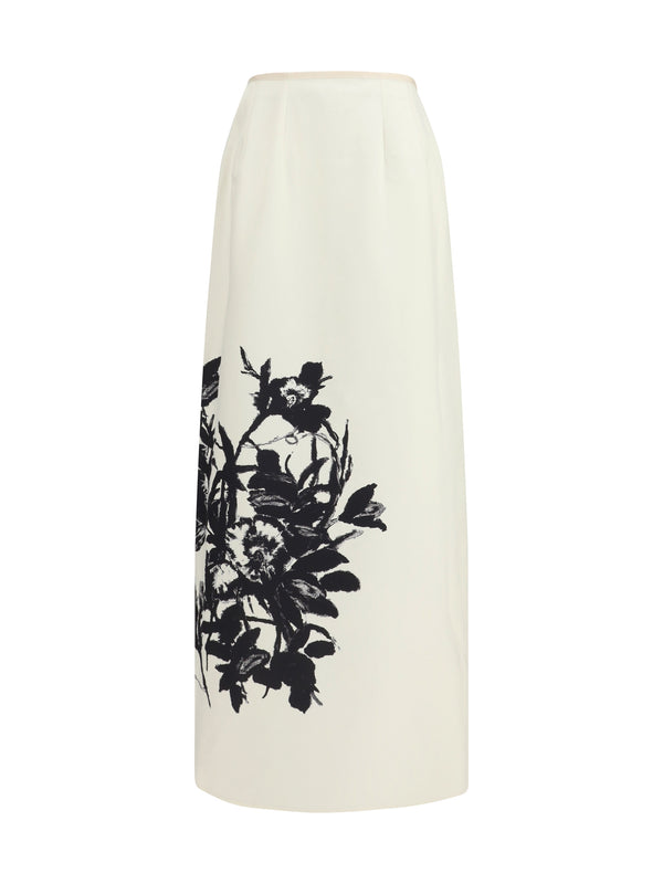 Crida Milano 70% Cotton; 30% Linen skirt in white