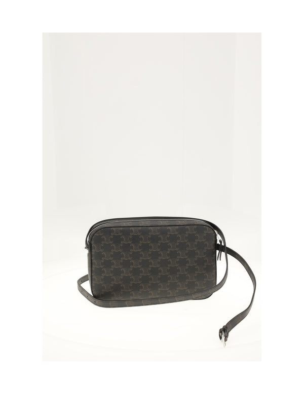 Messenger Bag With Charm Black-Tan Black/tan Pvc Shoulder