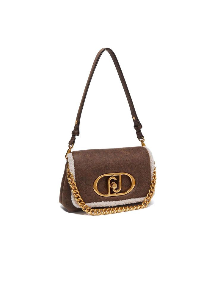 Liu Jo 90% Polyurethane shoulder bag in mocha