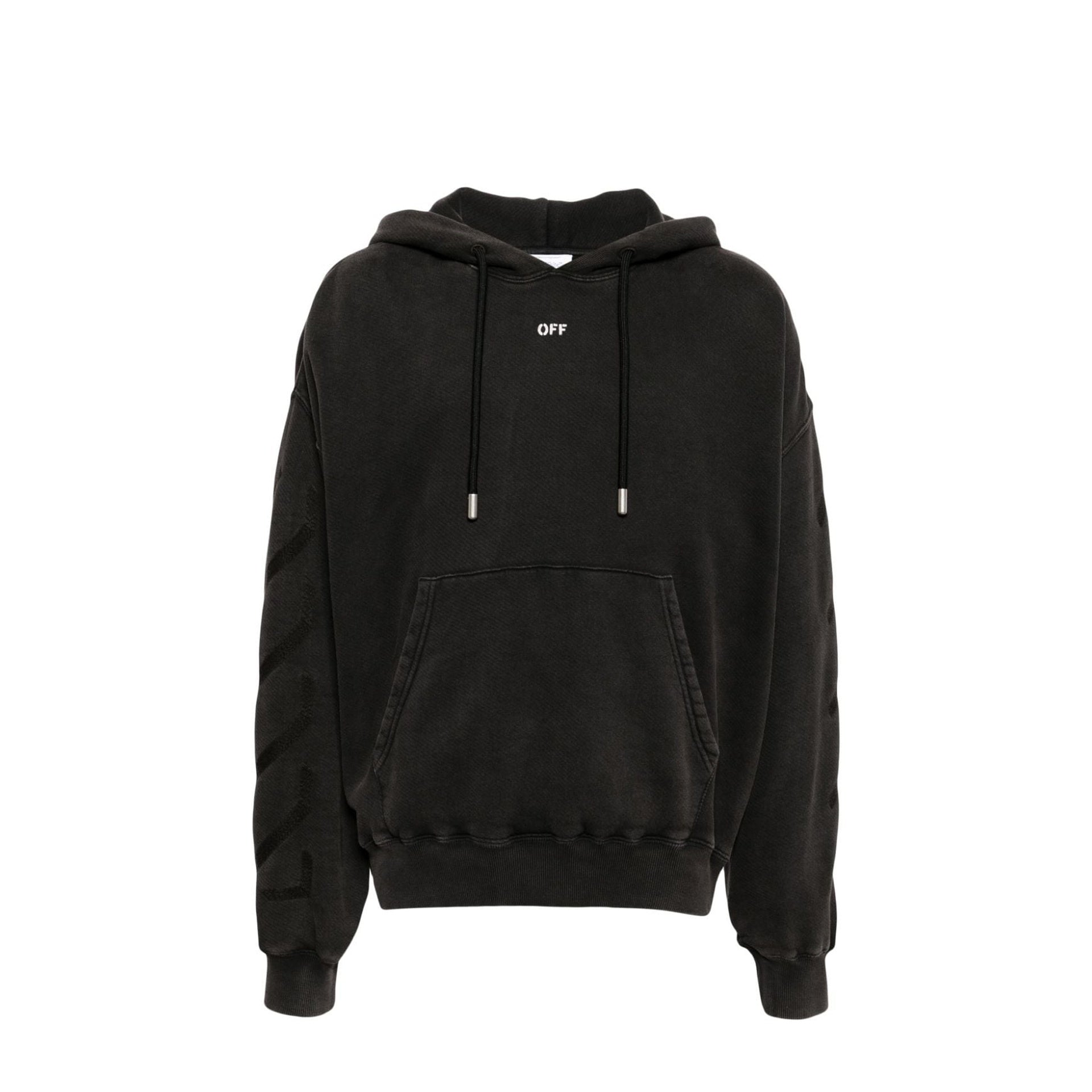 Off-White St. Matthew Over Cotton Hoodie Sweatshirt Black
