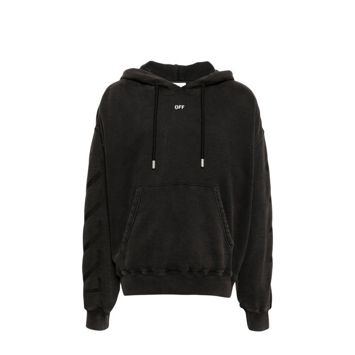 Off-White St. Matthew Over Cotton Hoodie Sweatshirt Black