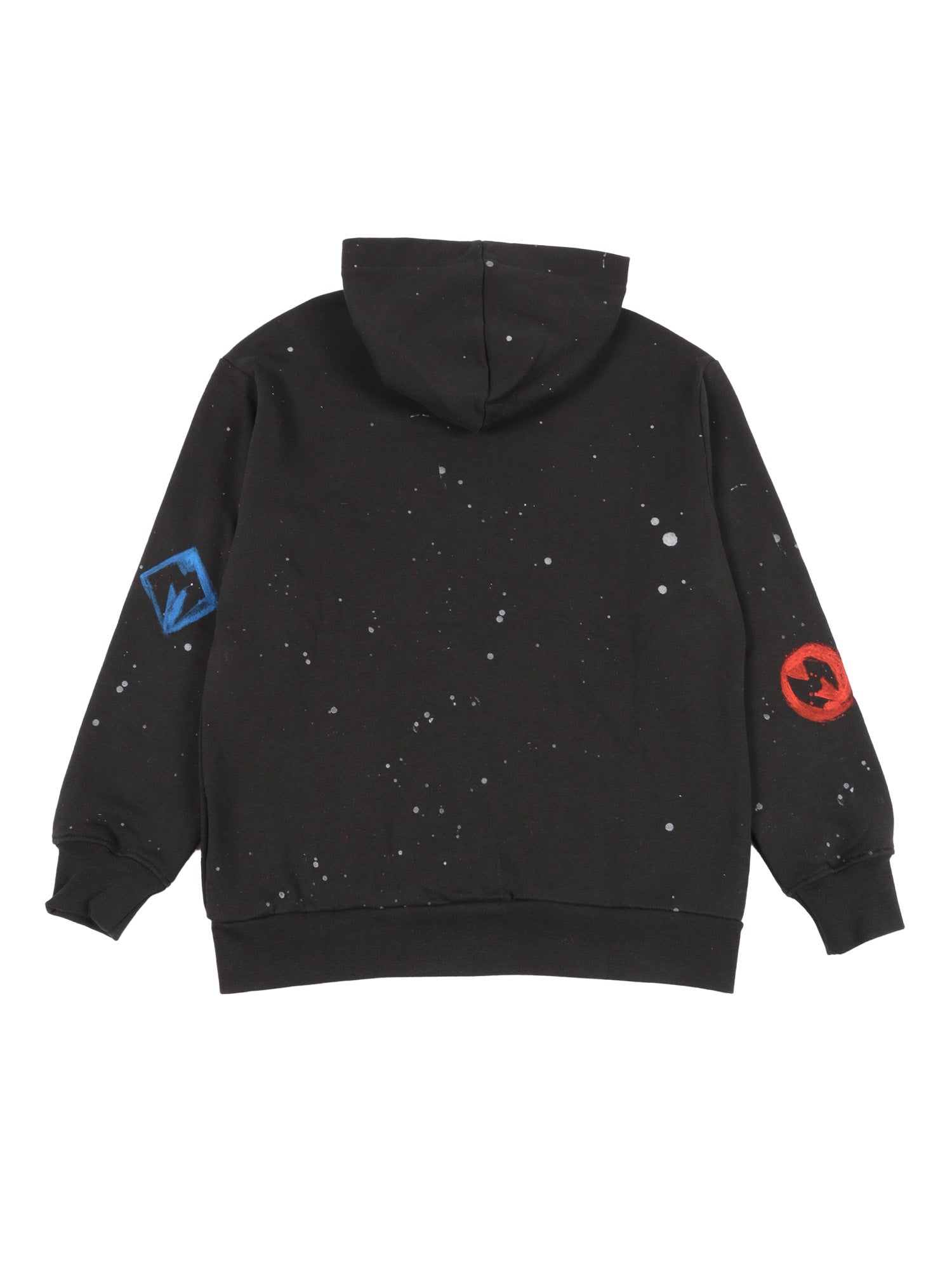 Zip Hoodie Boy Black Cotton Sweatshirt