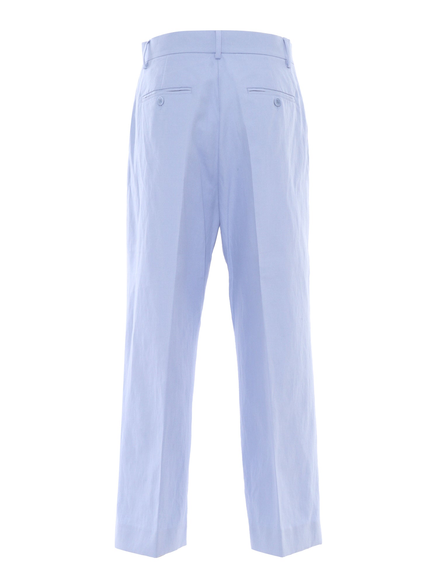 ZIRCONE Long trouser Light Blue Cotton Flaxlinen Pant