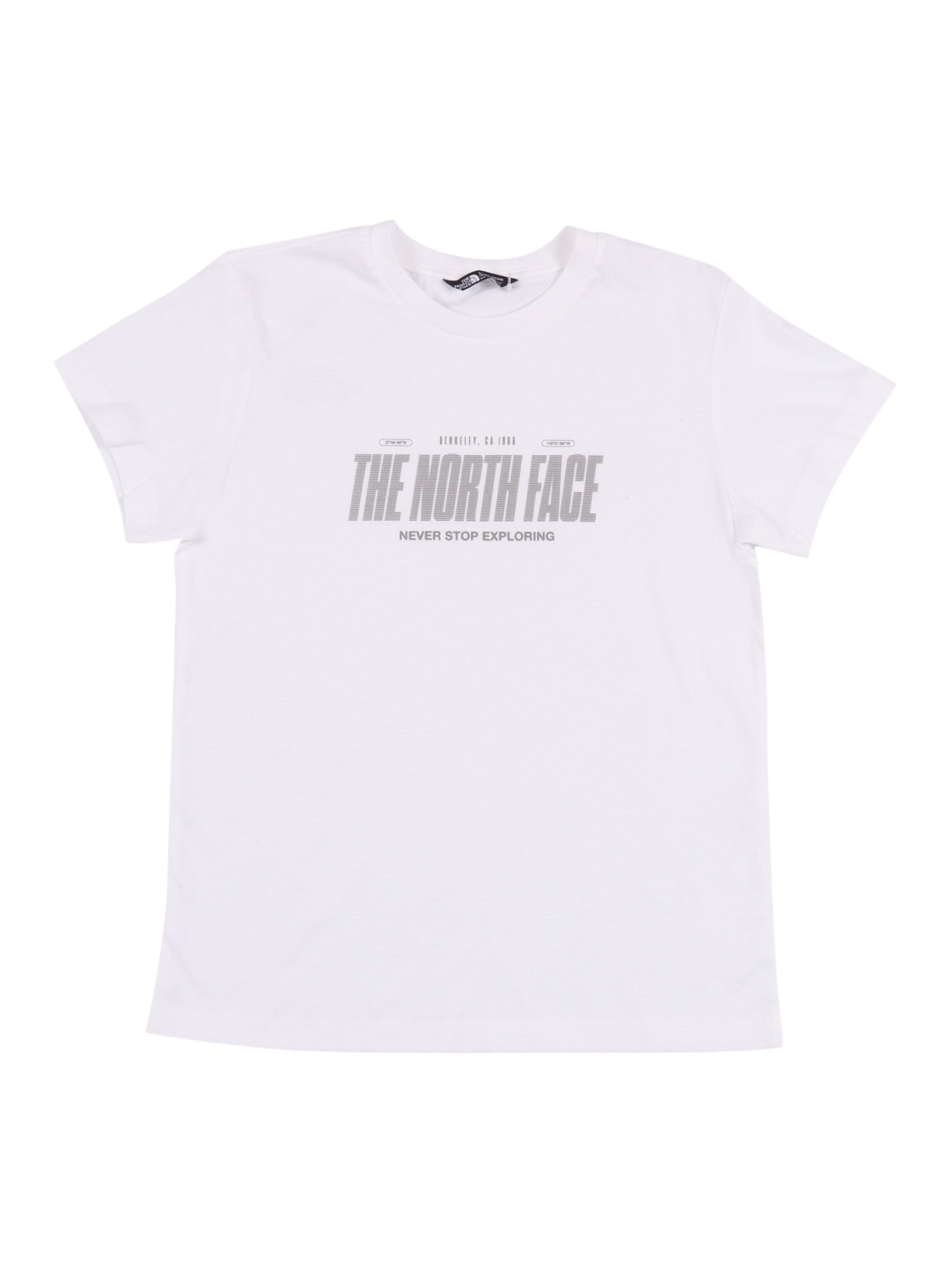 B Reflective Logo Relaxed Ss Tee Tnf White Cotton Short Sleeves T-shirt