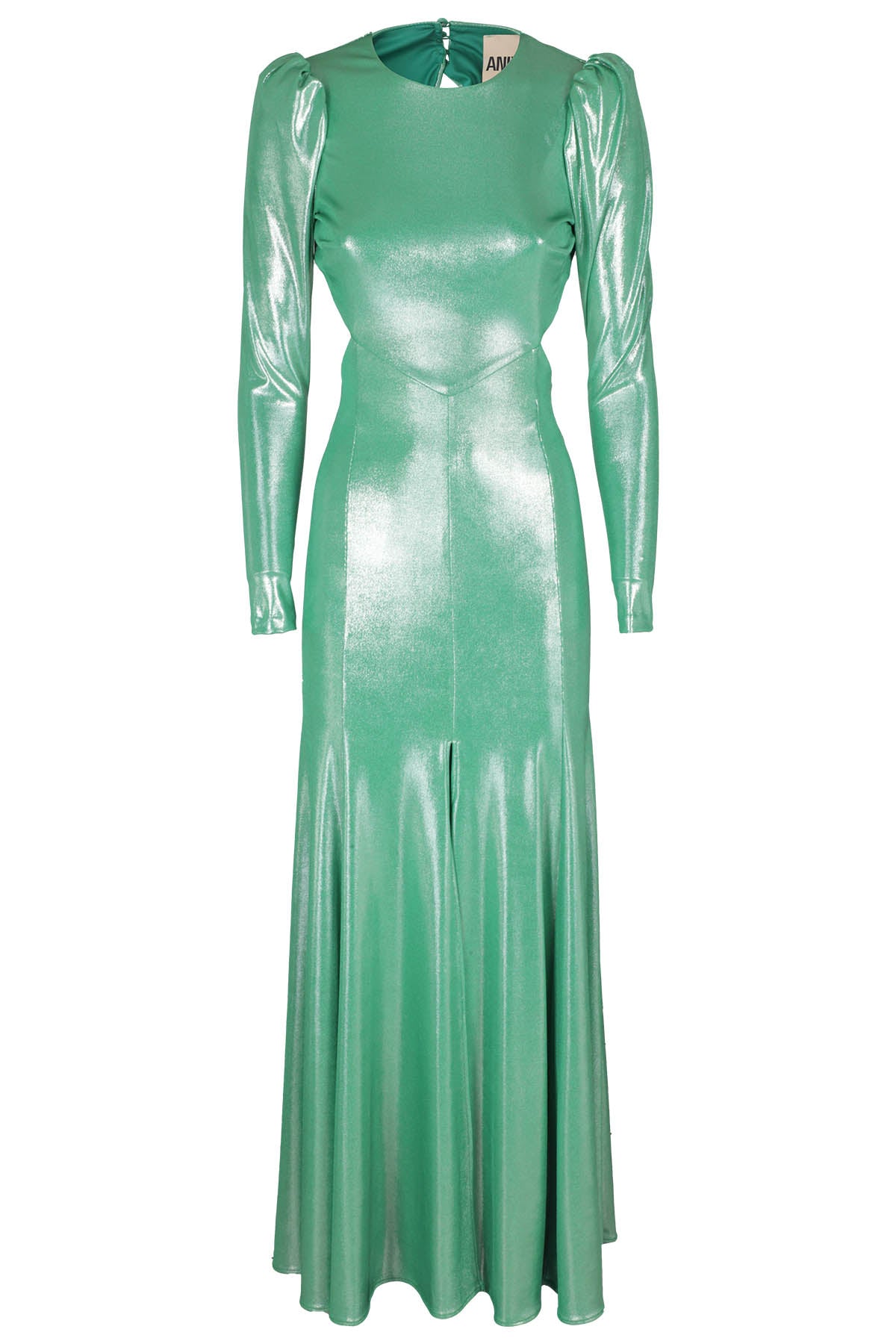 Long Dress Terry Green Poliestere Elastan Abito