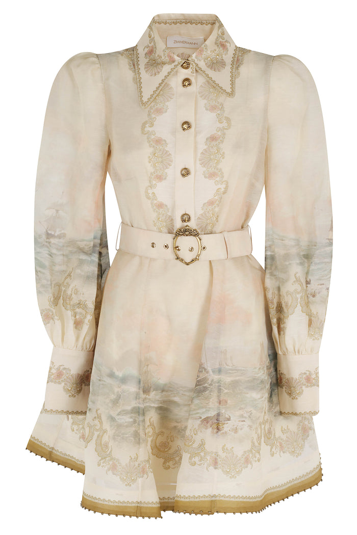 Rebellion Marine Mini Dress Nude & Neutrals Abito