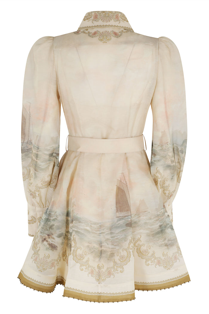 Rebellion Marine Mini Dress Nude & Neutrals Abito