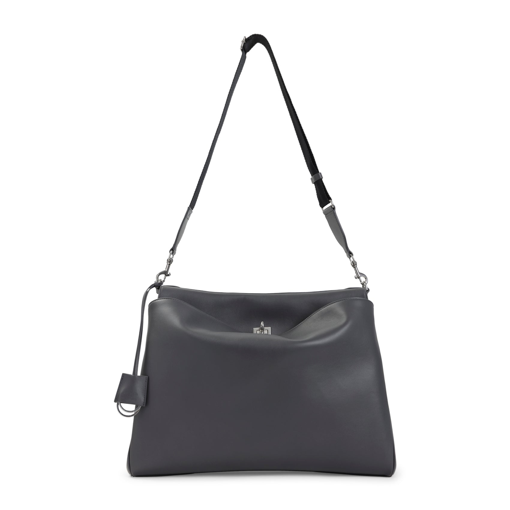 Rodeo Messenger M Shoulder Bag Grey Calf Leather Polyester