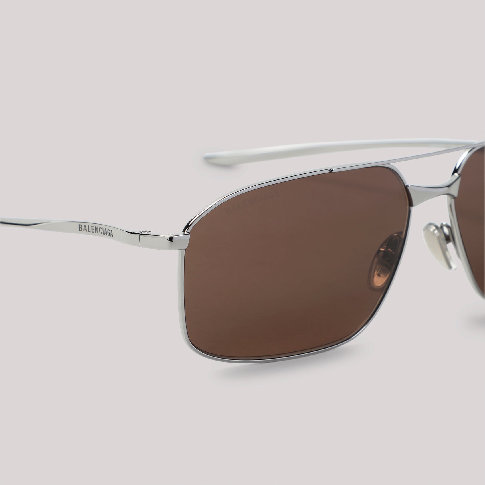 Monday Navigator Sunglasses Brown Acetate Metal Glasses