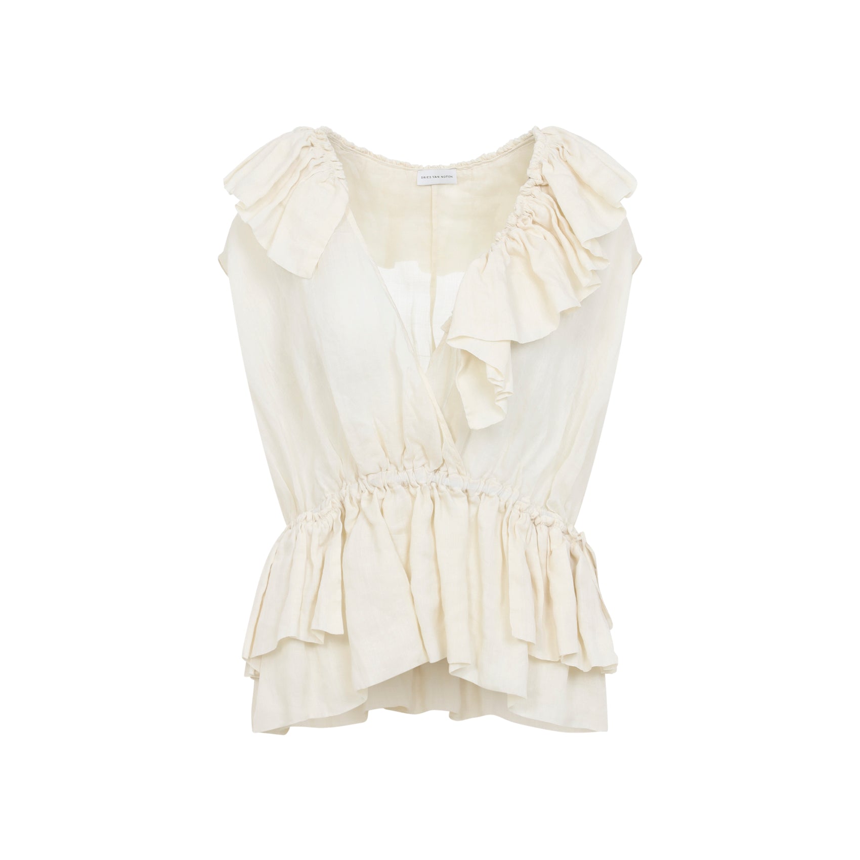 Cally Bis Top Nude & Neutrals Ramie
