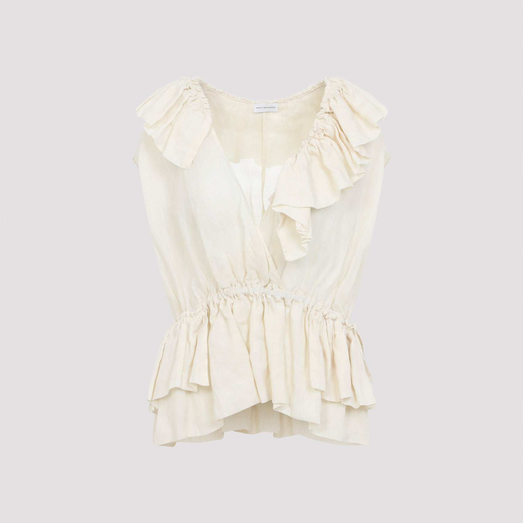 Cally Bis Top Nude & Neutrals Ramie