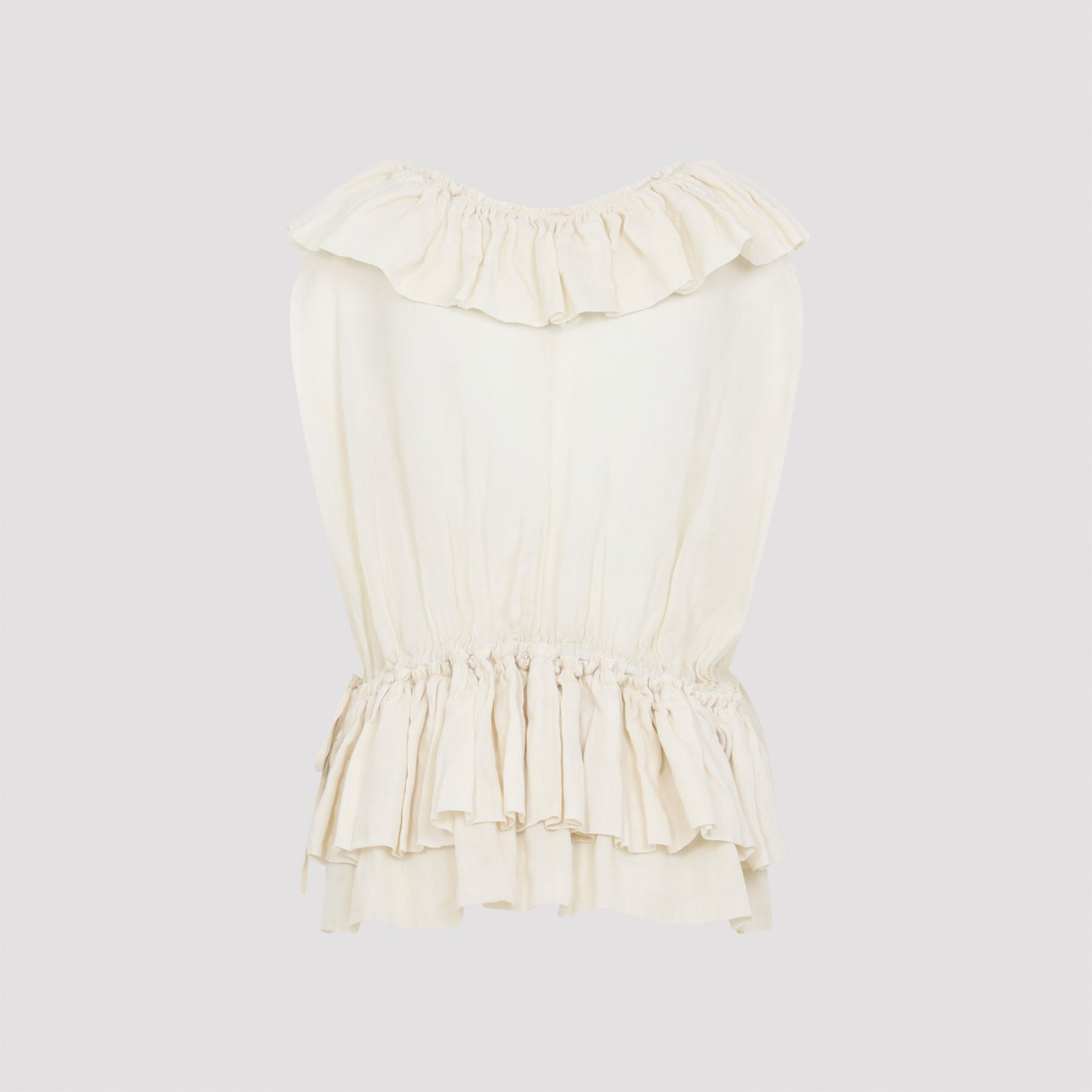 Cally Bis Top Nude & Neutrals Ramie