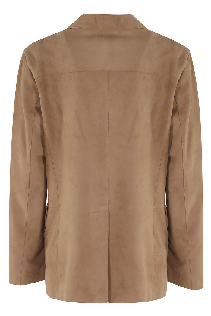 Giacca Camoscio Brown Pelle Scamosciata