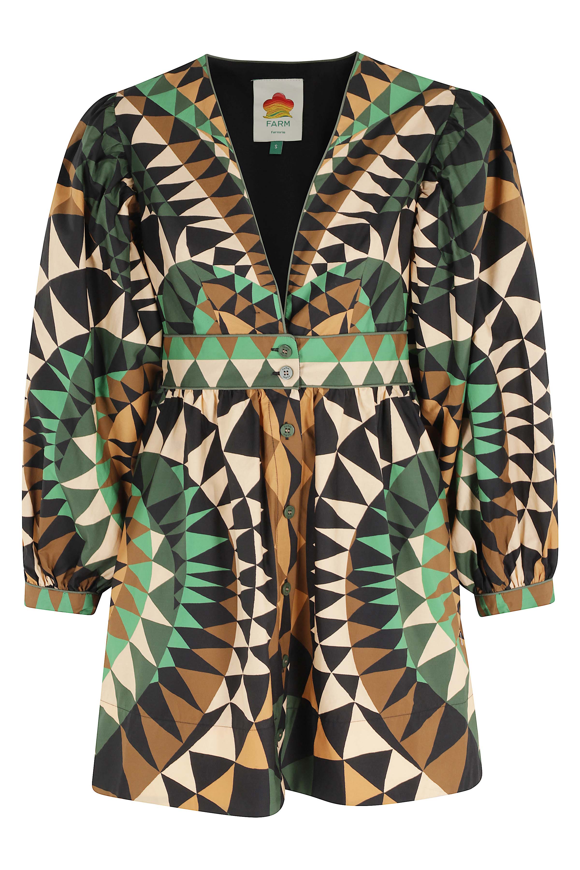 Heart Deco Green Mini Dress Abito