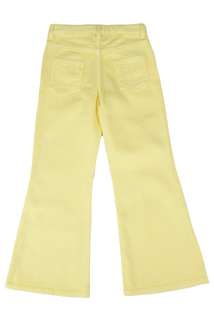 Pants Yellow & Orange Cotone Pantaloni