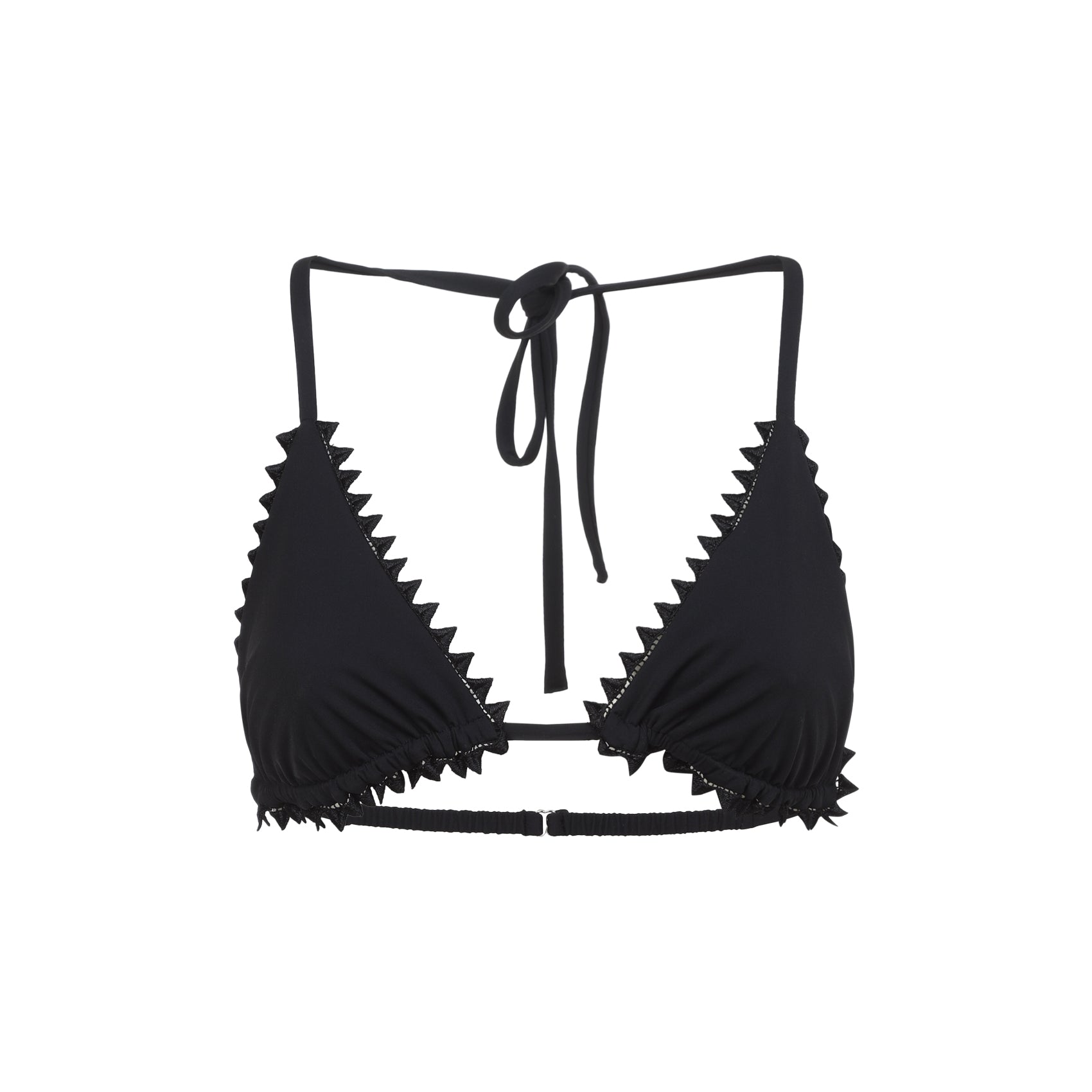 Le Haut De Maillot Picot Bikini Black Polyamide Elastane Swimwear
