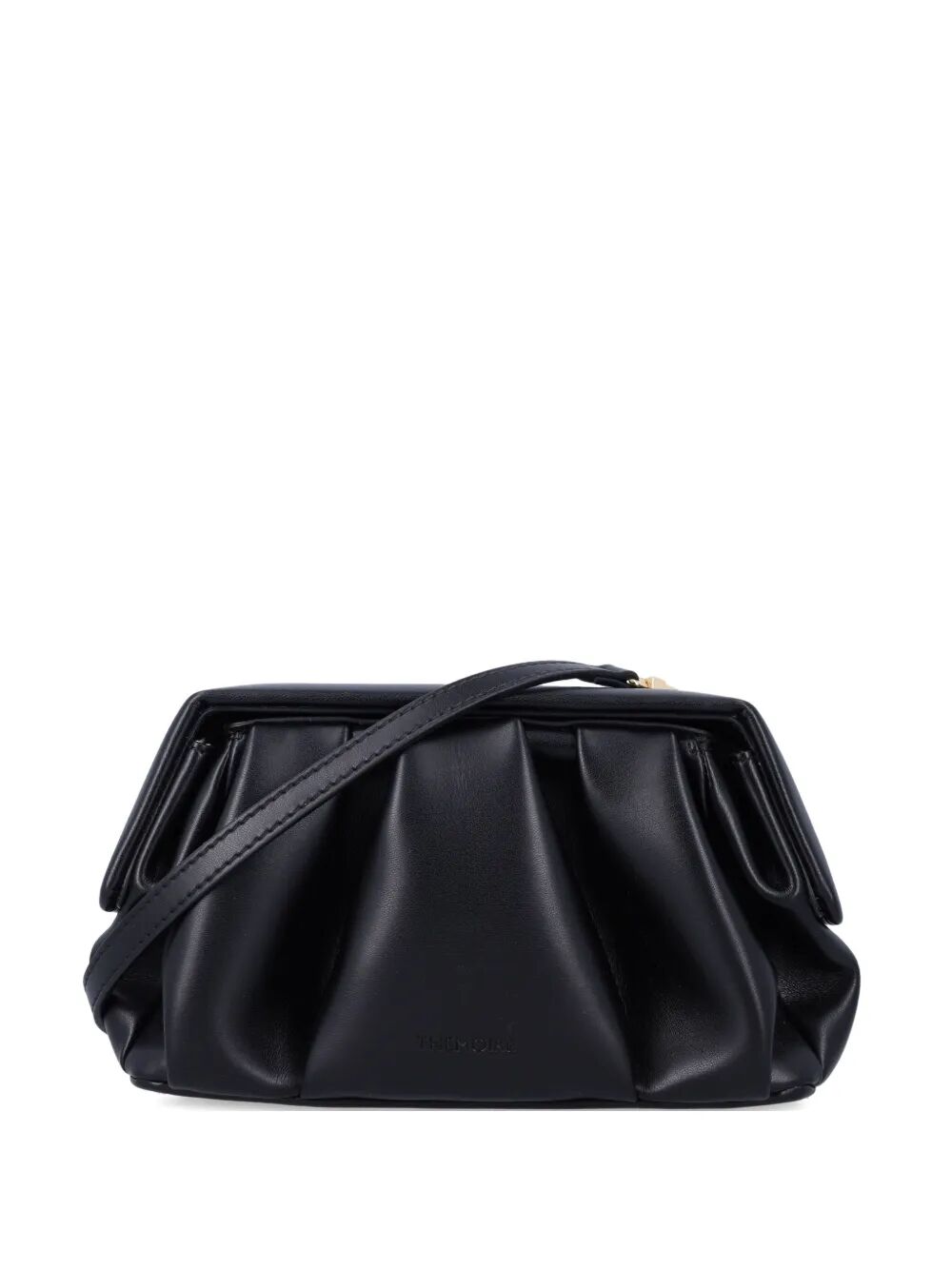 Athena Pochette Vegan Fabric Black Polyurethane Bag