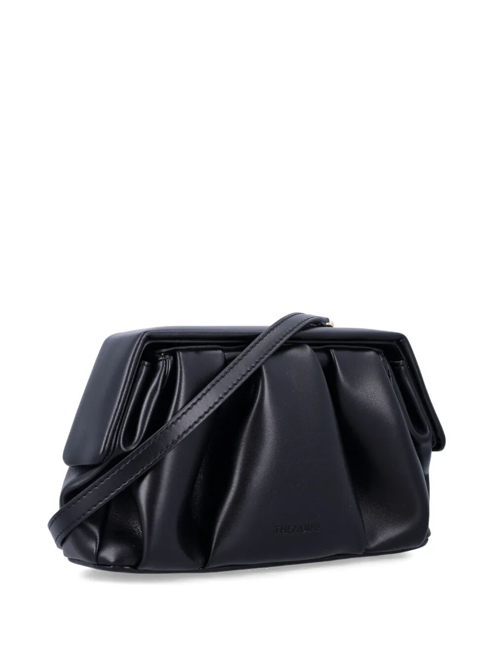 Athena Pochette Vegan Fabric Black Polyurethane Bag